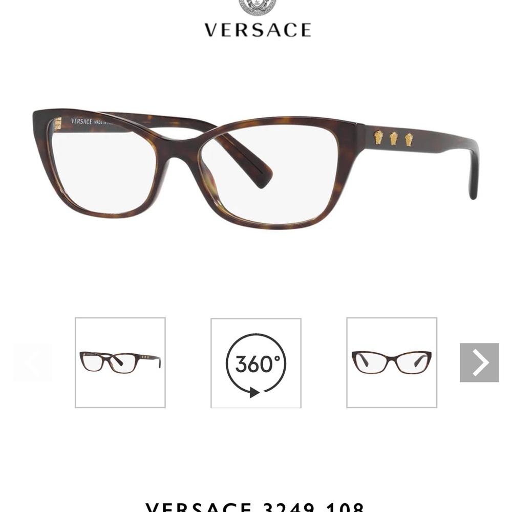 Versace 3249 Tortoise Shell Glasses - image 5